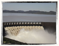 Karoo Gariep dam wall